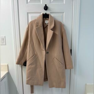 Elizabeth and James Stylish Tan Overcoat